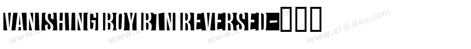 Vanishing Boy BTN Reversed字体转换